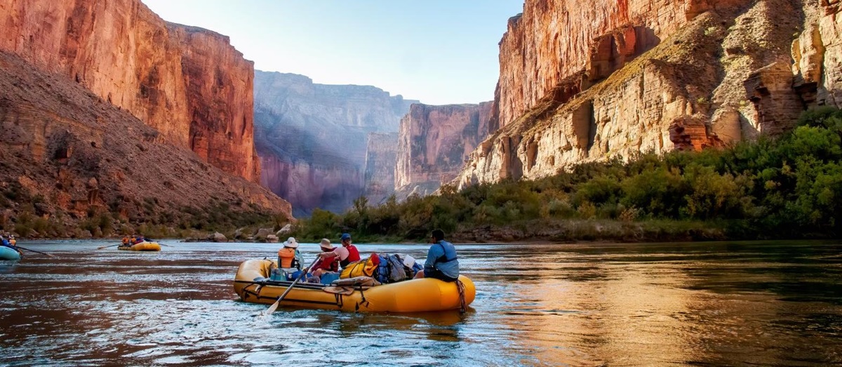 Rafting along the Colorado River in Utah, USA