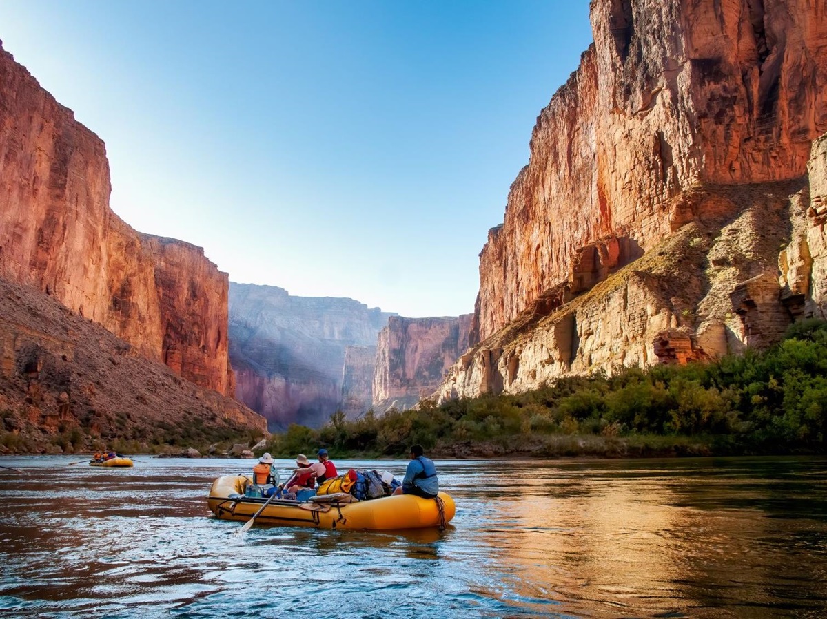 Rafting along the Colorado River in Utah, USA