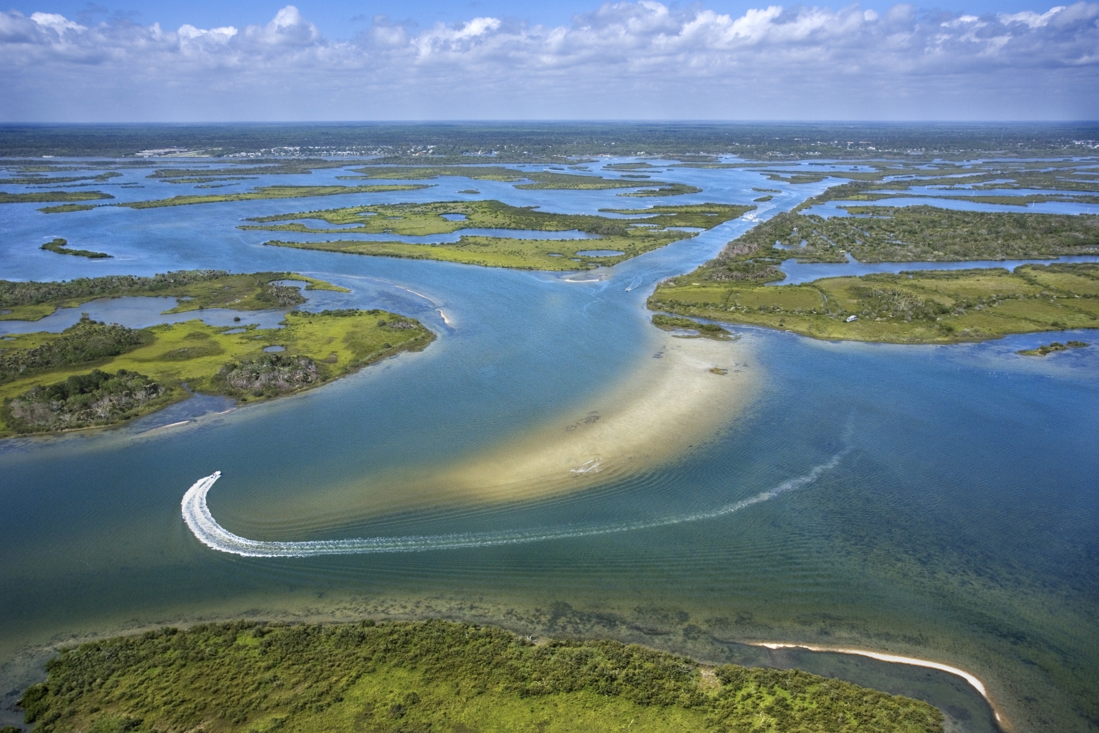 Aerial view over the Cumberland islands