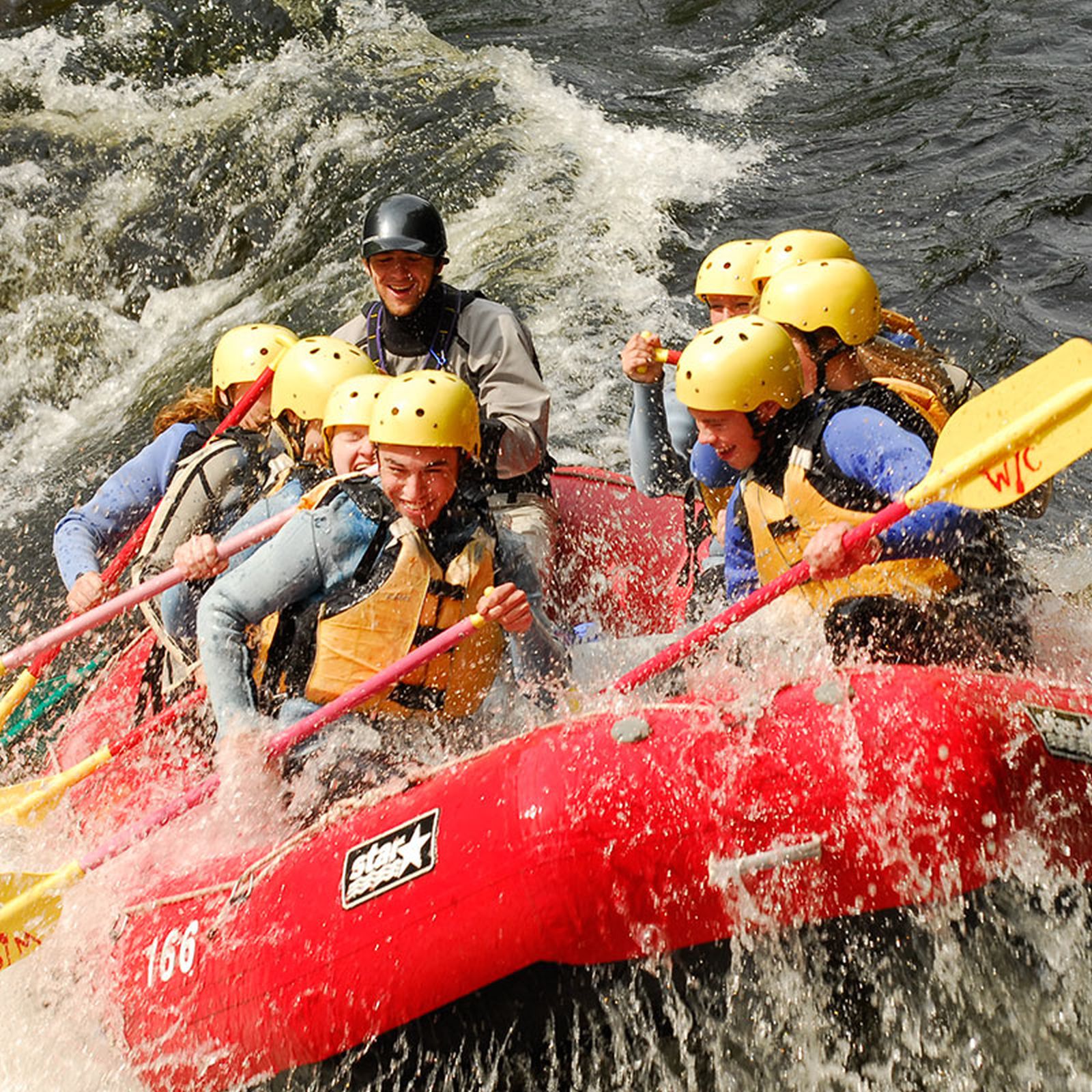 White-water rafting on the Hudson River in the Adirondacks, USA