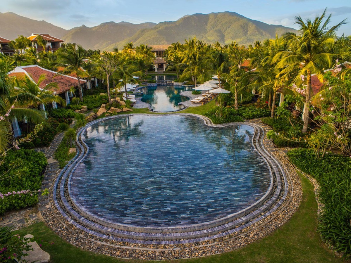 Lagoon pool at The Anam resort in Cam Ranh, Vietnam