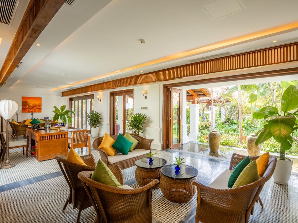 Spa lobby area at The Anam resort in Cam Ranh, Vietnam