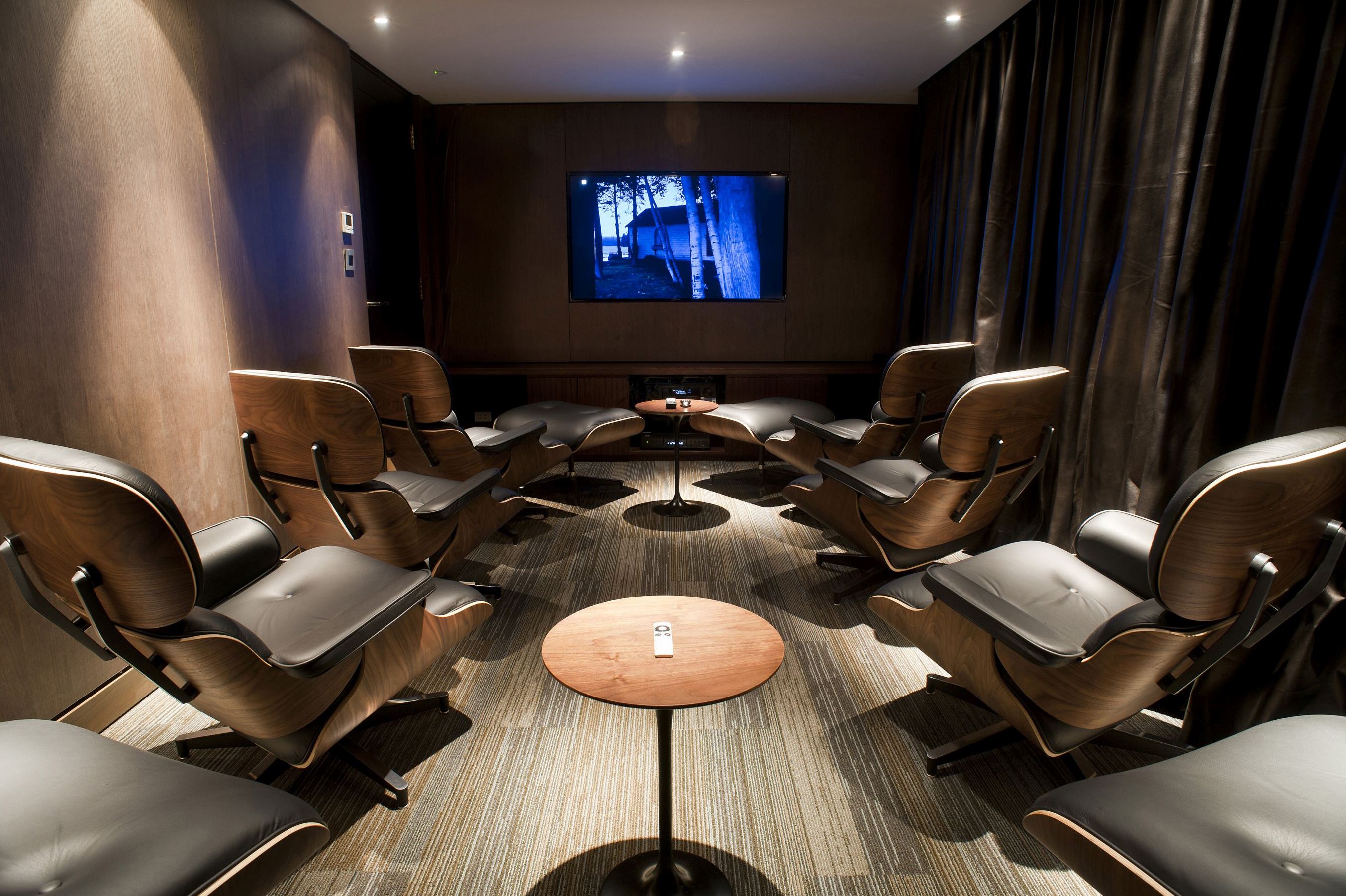 The private cinema onboard the Aqua Mekong