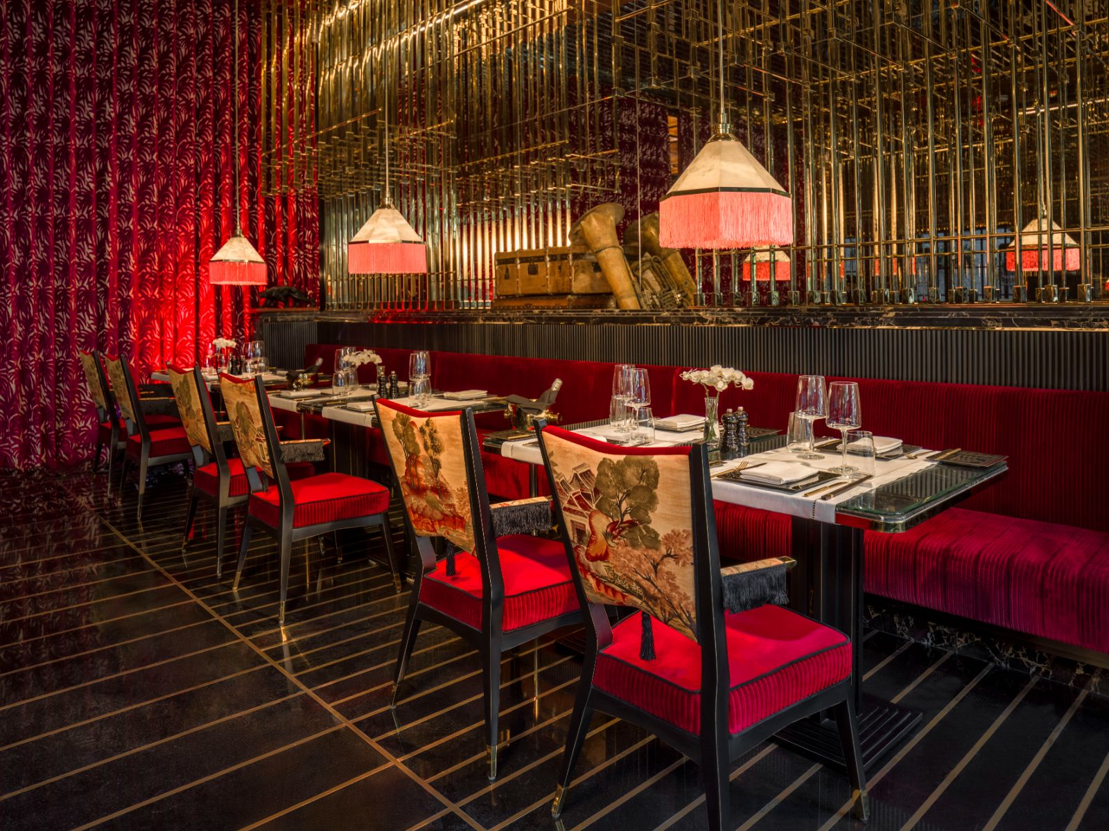 Dining table at Backstage restaurant in Capella Hanoi