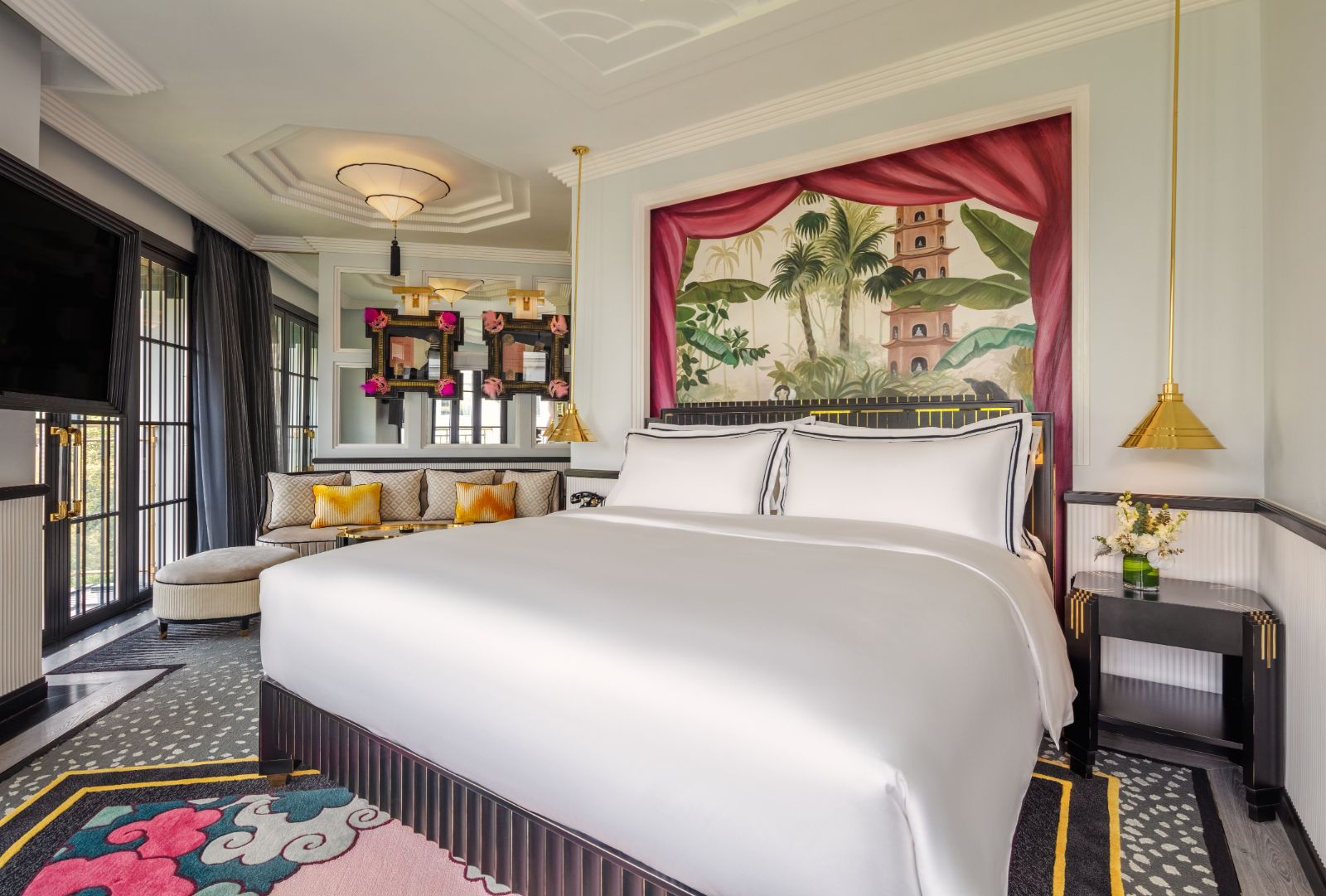Suite bed at Capella Hanoi