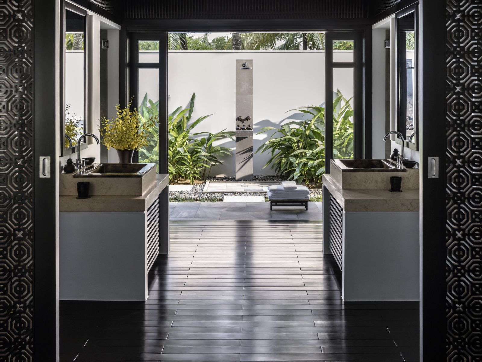 Bathroom of a villa at the Four Seasons Hoi An Nam Hai Vietnam