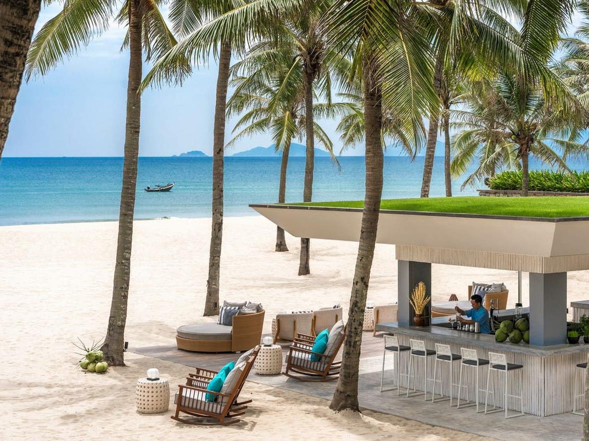 Beach bar at the Four Seasons Hoi An Nam Hai Vietnam