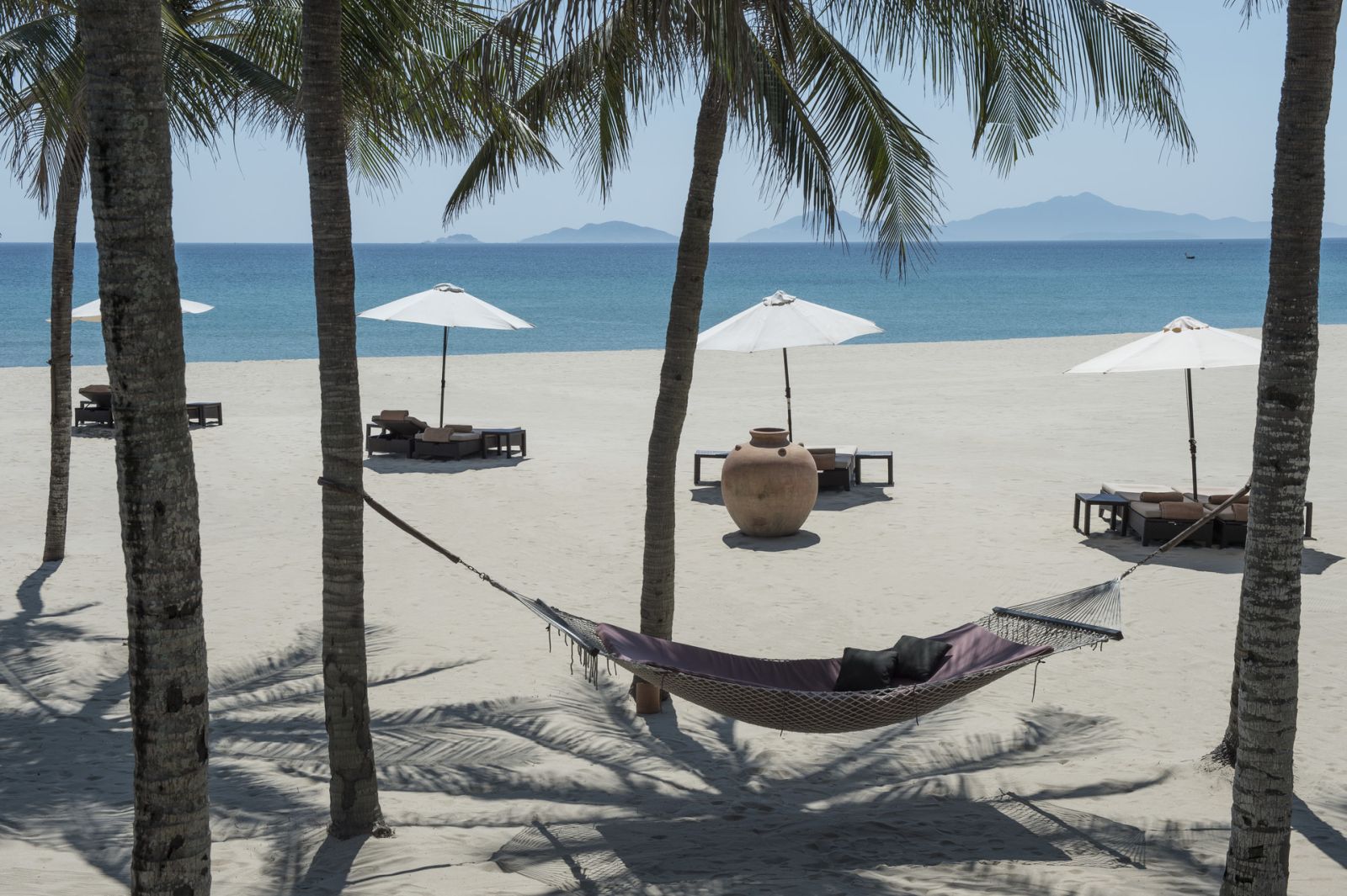 The beach at the Four Seasons Hoi An Nam Hai Vietnam