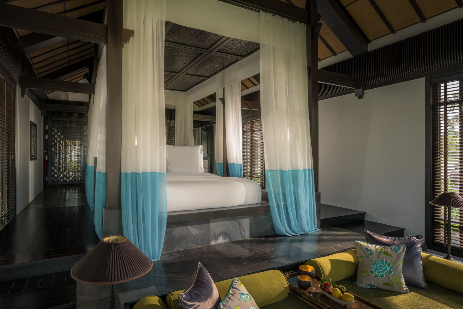 Bedroom in a one bedroom villa at luxury resort Four seasons Nam Hai 