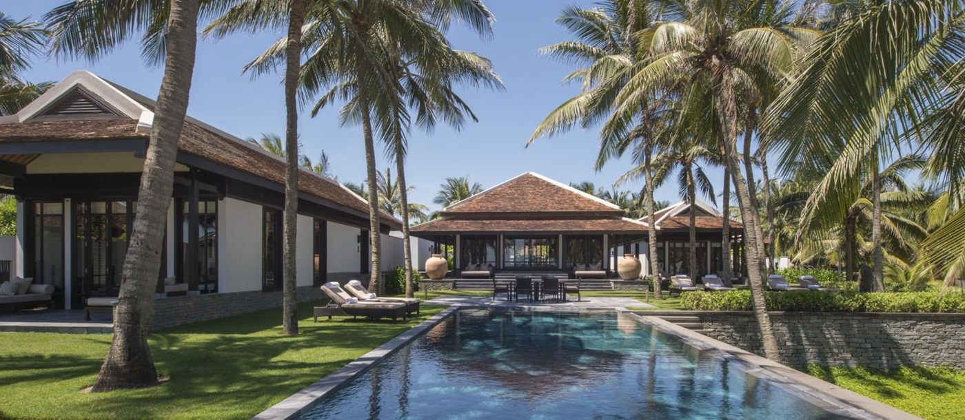 Villa and pool at the Four Seasons Hoi An Nam Hai Vietnam