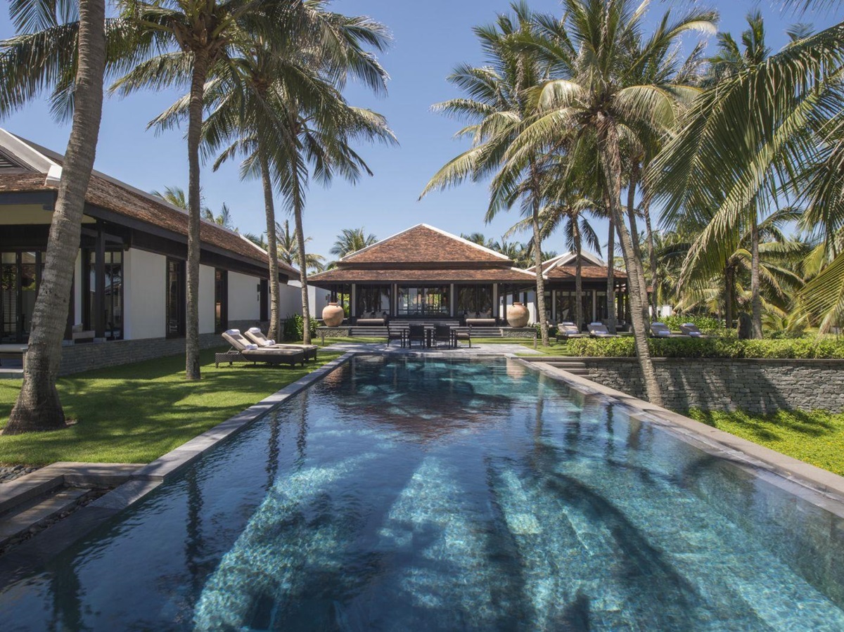 Villa and pool at the Four Seasons Hoi An Nam Hai Vietnam