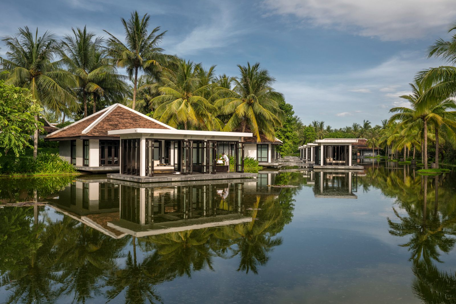 Exterior view of the spa at luxury resort Four Seasons Nam Hai 