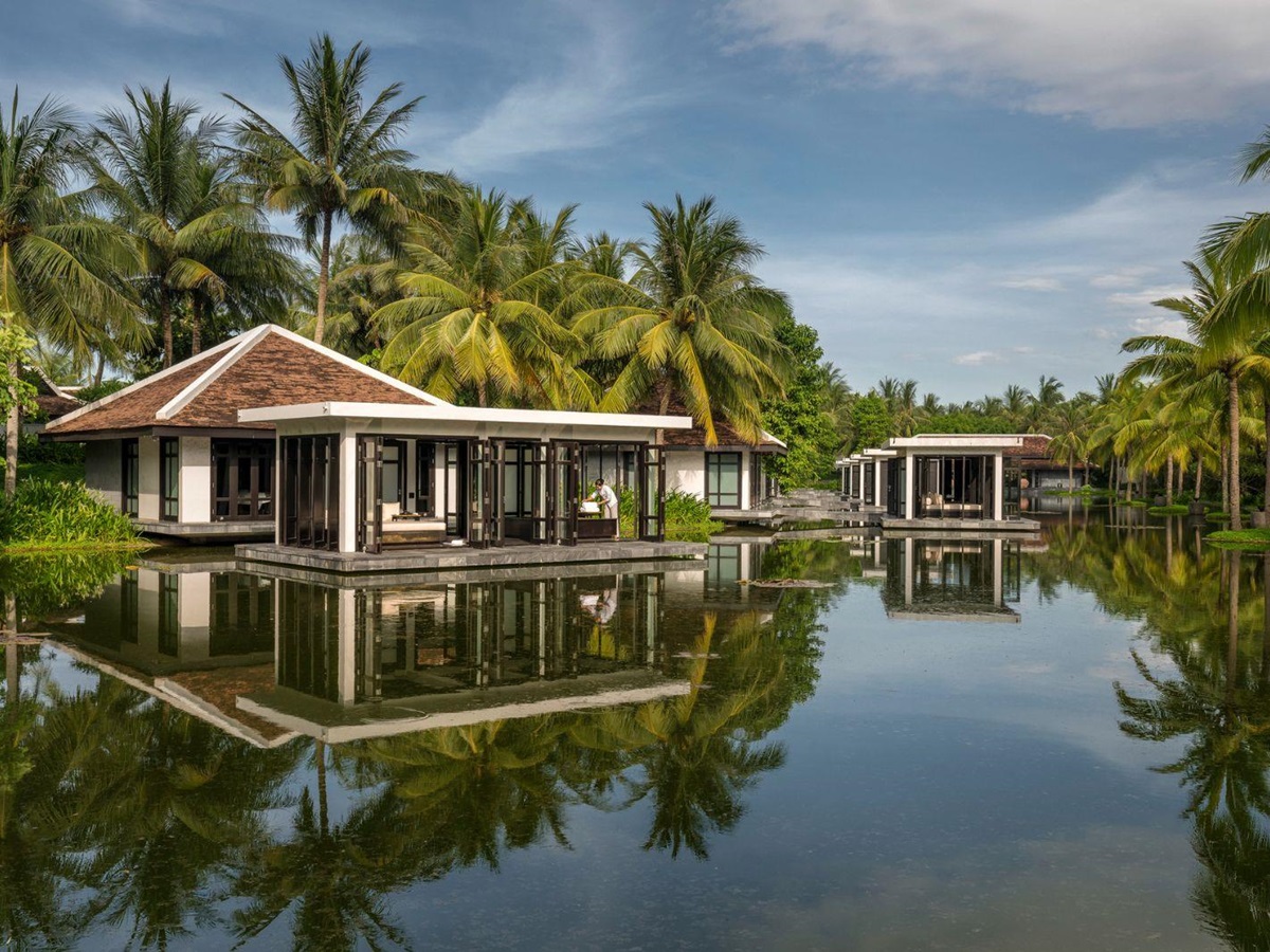 Exterior view of the spa at luxury resort Four Seasons Nam Hai