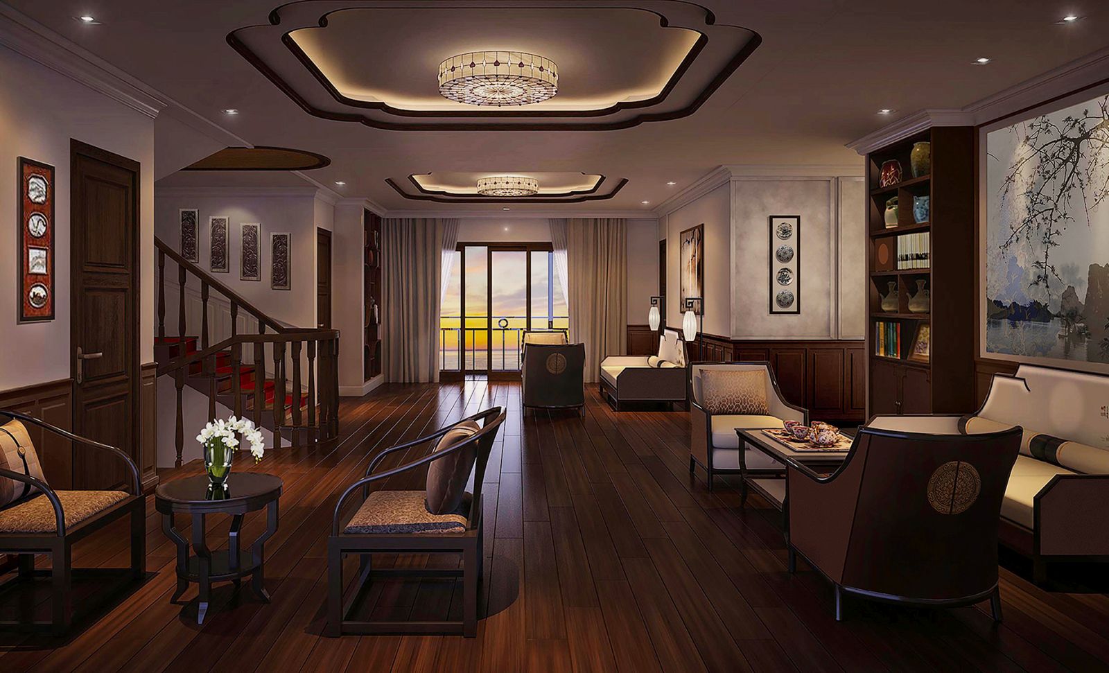 The library on the Ginger Ship Hotel