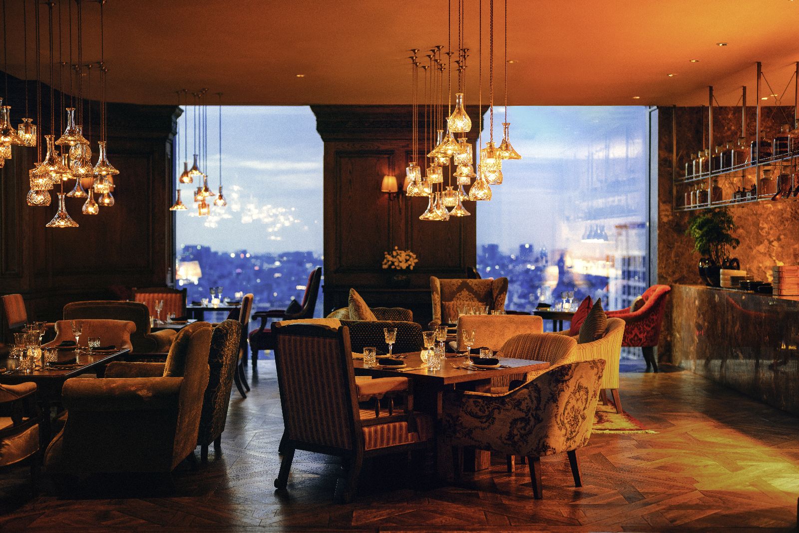 City views from the Social Club bar at Hotel des Arts Saigon in Vietnam
