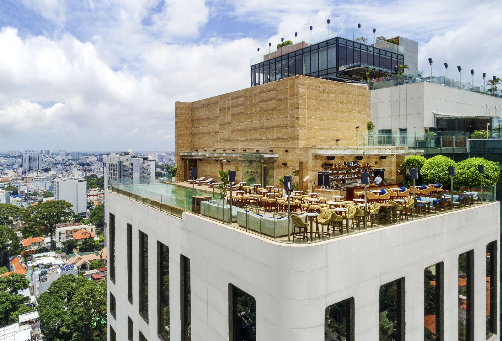 Rooftop bar and pool at Hotel des Arts Saigon in Vietnam