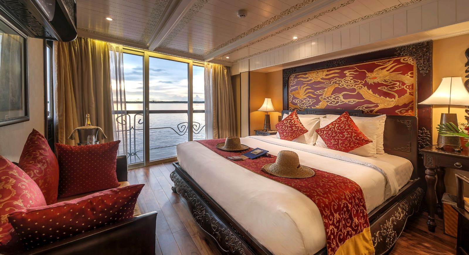 Bao Doi suite onboard the Jayavarman Mekong River cruise in Vietnam