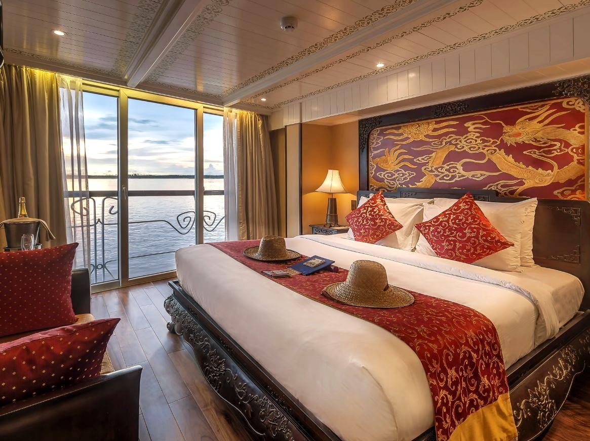 Bao Doi suite onboard the Jayavarman Mekong River cruise in Vietnam