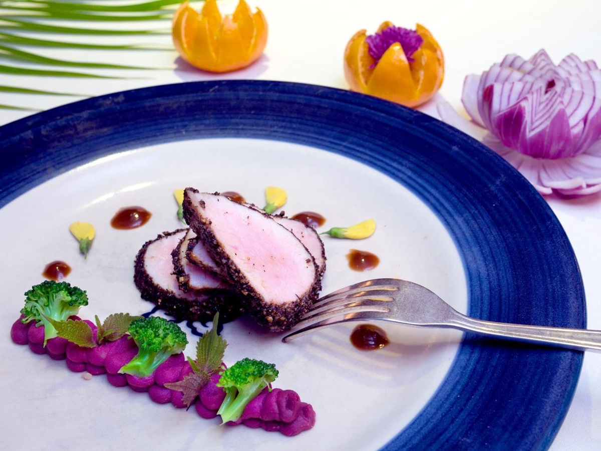 Cuisine served onboard the Jayavarman Mekong River cruise in Vietnam