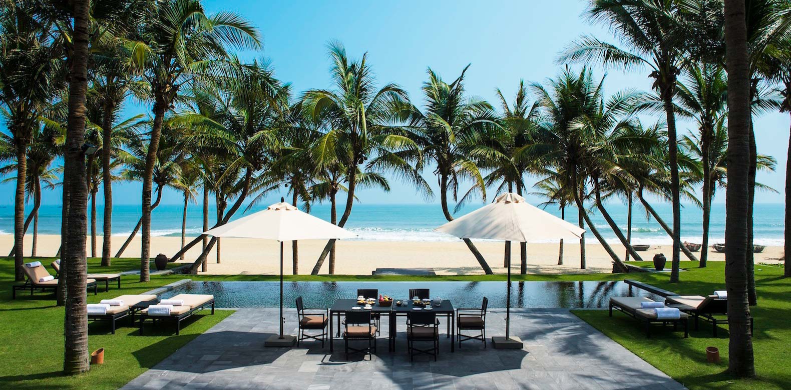 A beachfront pool villas at Nam Hai