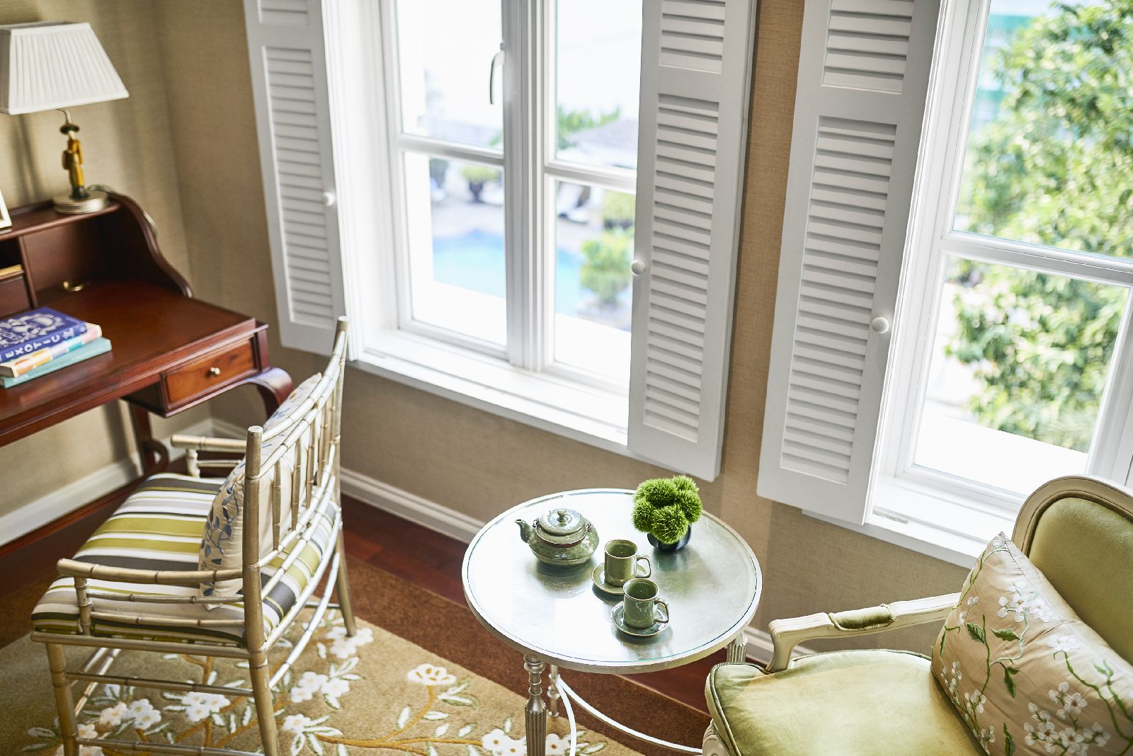 Colonial era interiors of the Park Hyatt Saigon in Vietnam