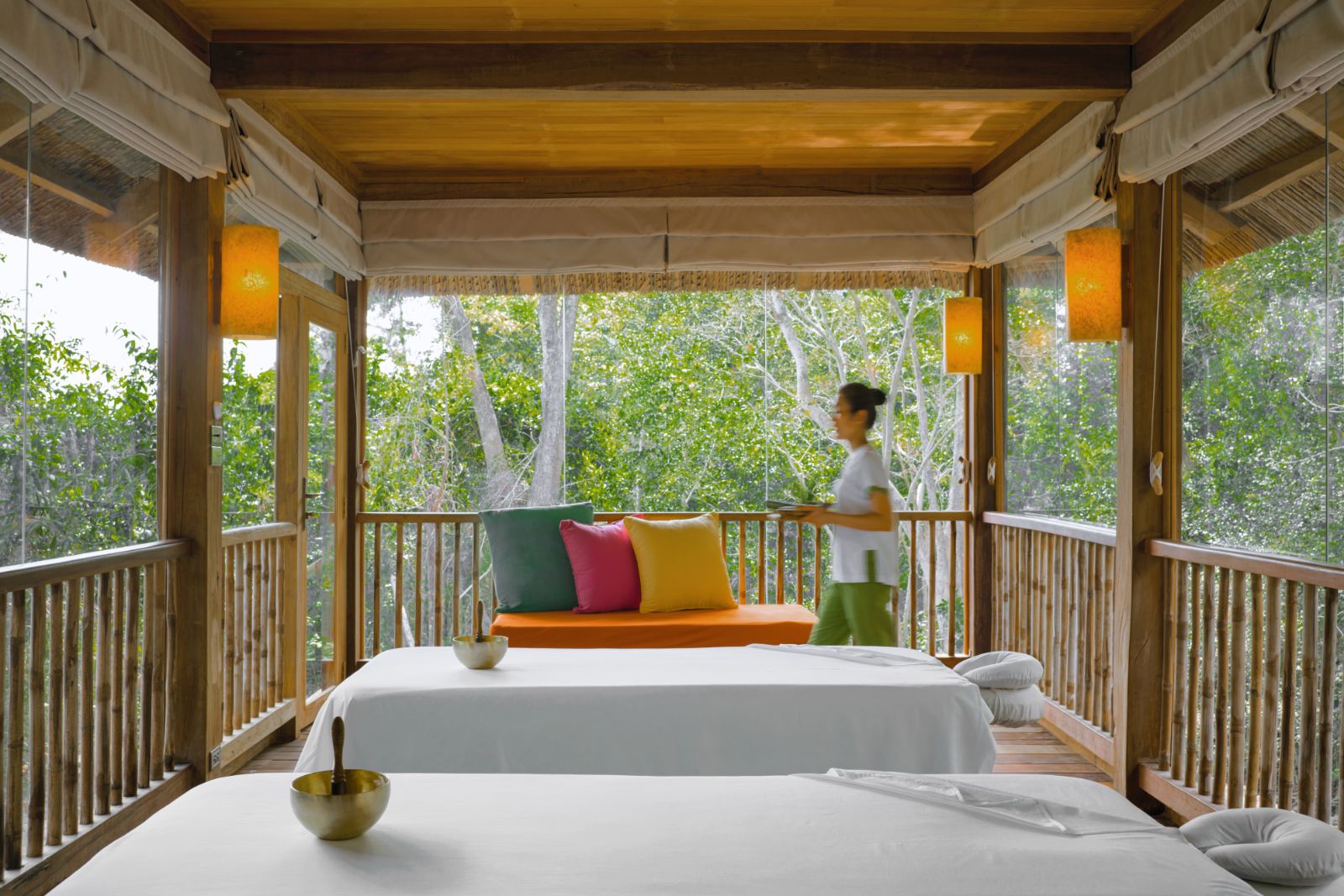 Spa treatment room at luxury resort Six Senses Ninh Van Bay