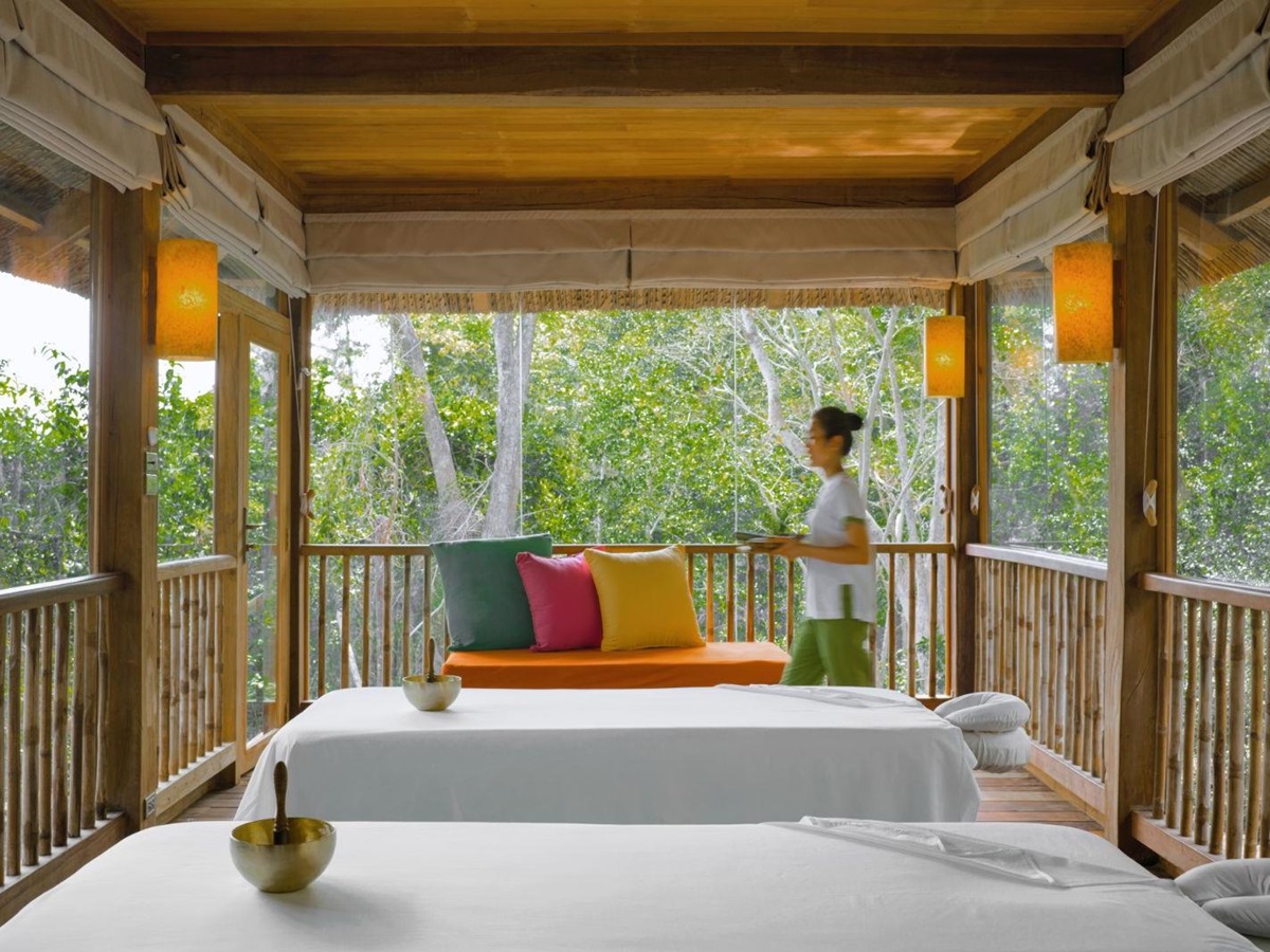 Spa treatment room at luxury resort Six Senses Ninh Van Bay