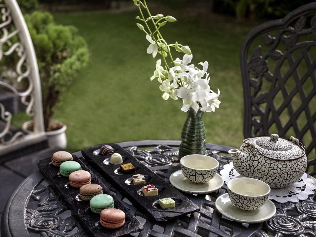 Afternoon tea at the Sofitel Legend Metropole Hanoi Vietnam
