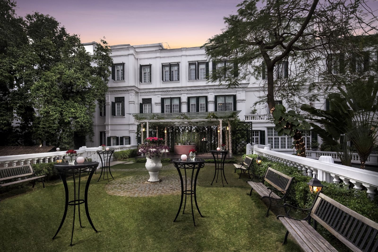 The gardens of the Sofitel Legend Metropole Hanoi Vietnam