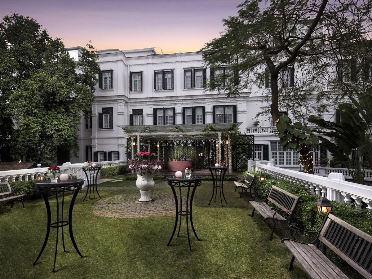 The gardens of the Sofitel Legend Metropole Hanoi Vietnam
