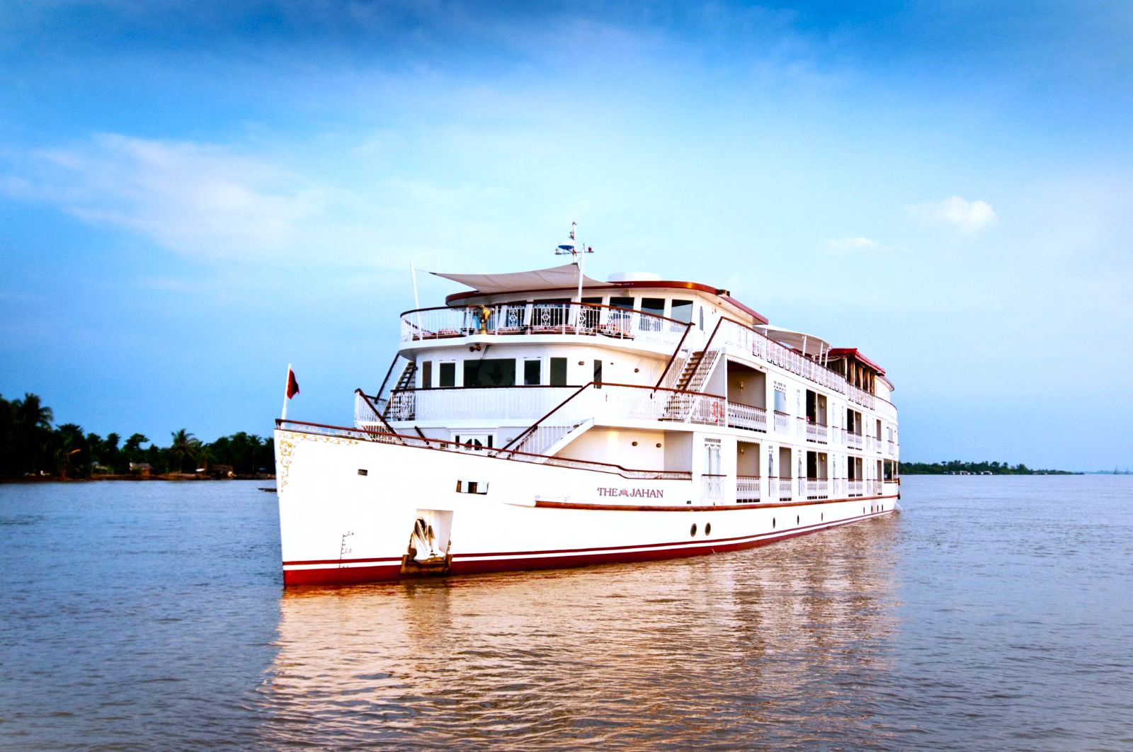 Exterior view of The Jahan Mekong River cruise in Vietnam