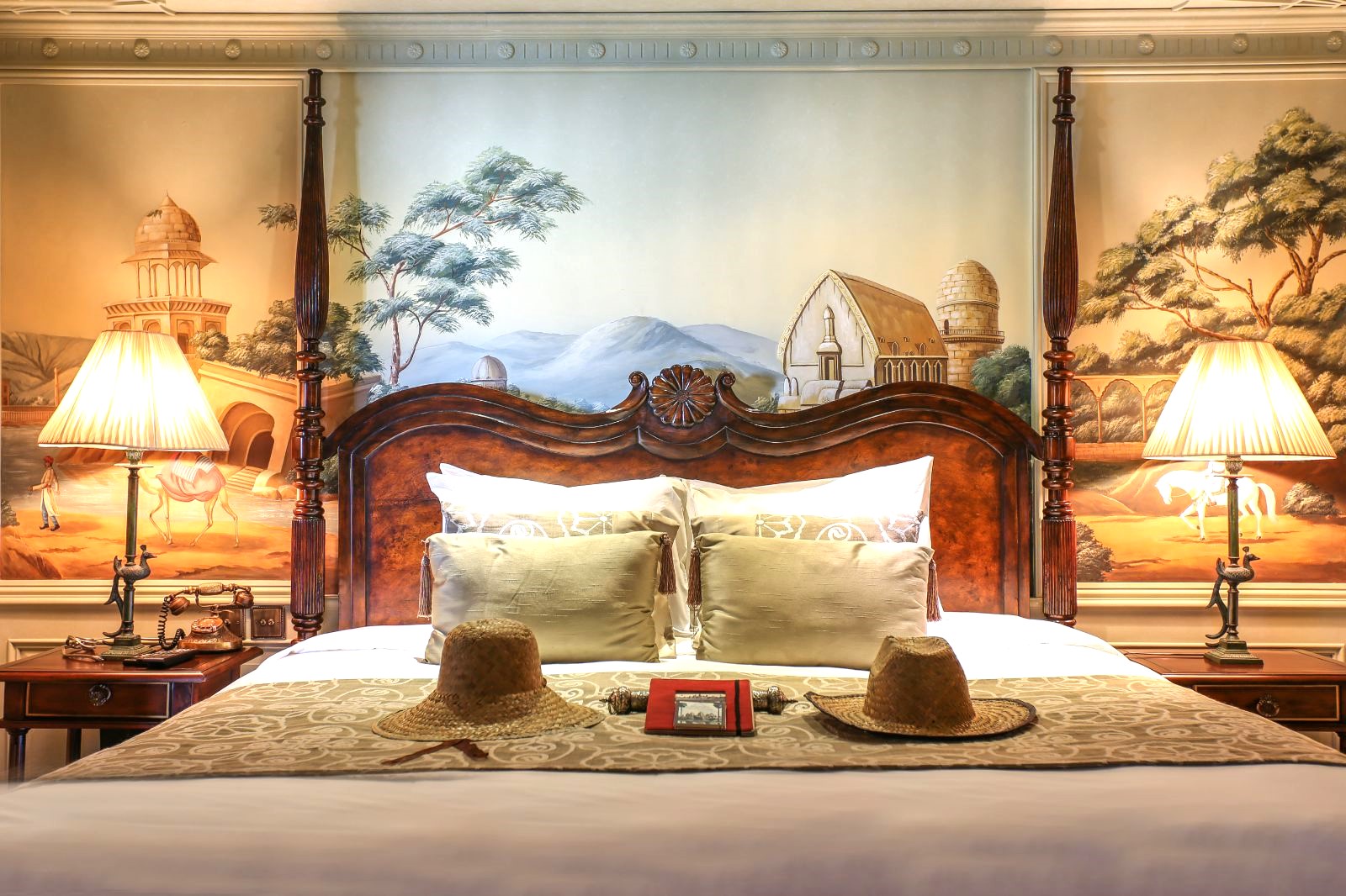 Lord Byron Suite bed onboard The Jahan Mekong River cruise in Vietnam