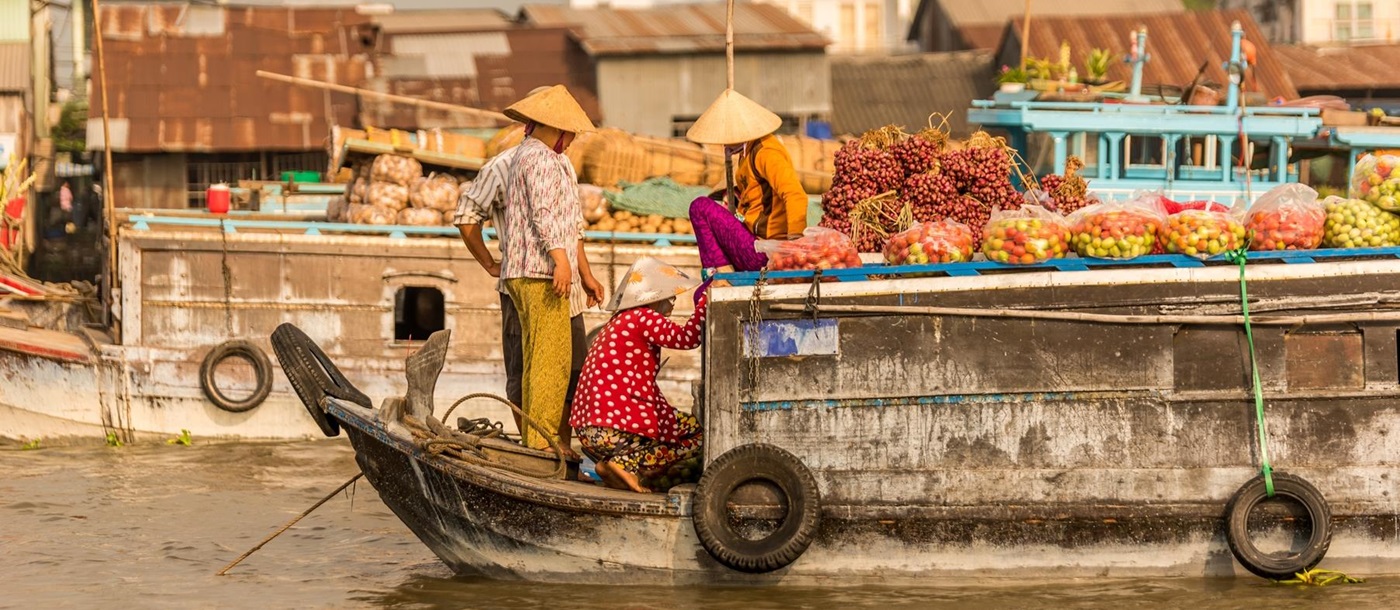 The floating markets on the Mekong