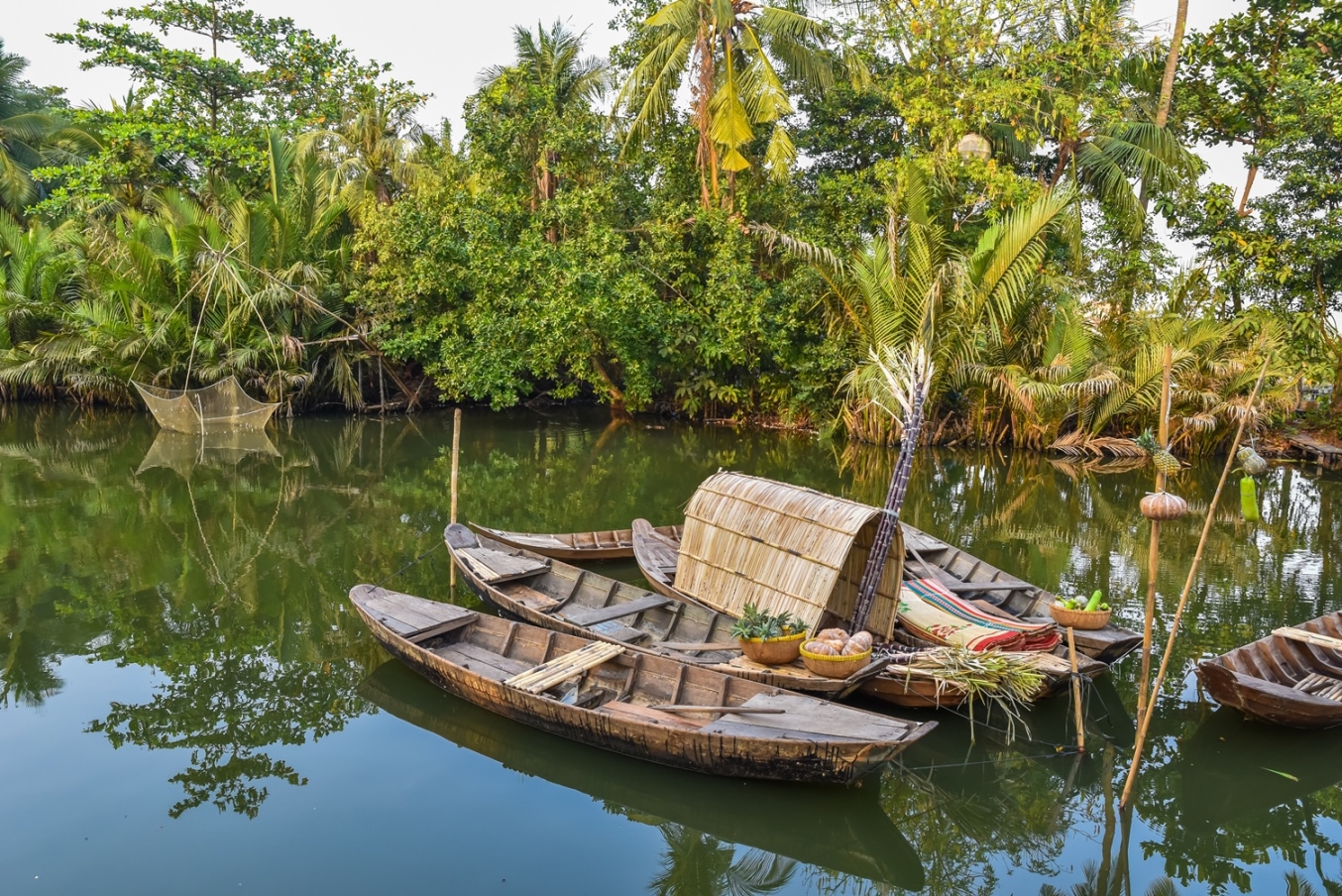 River life on the Mekong in Vietnam