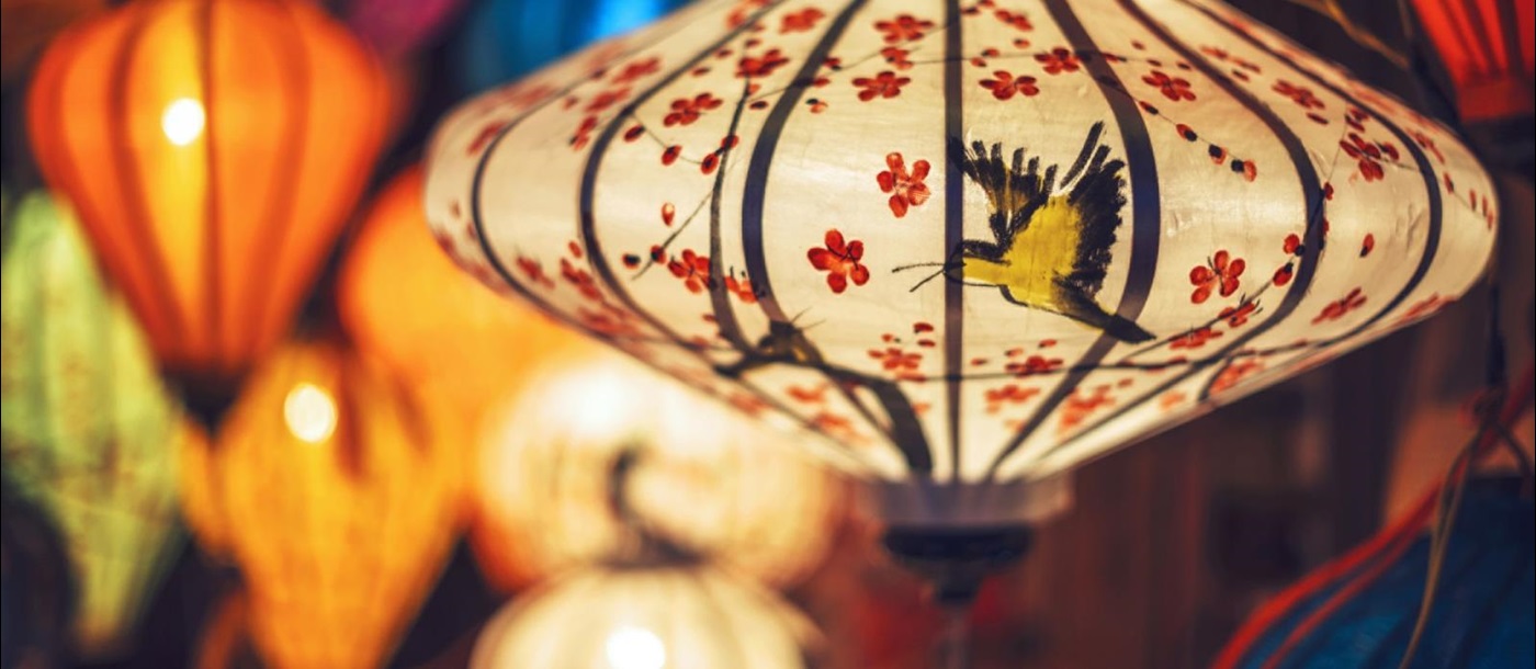 Colourful lantern at Vietnamese market
