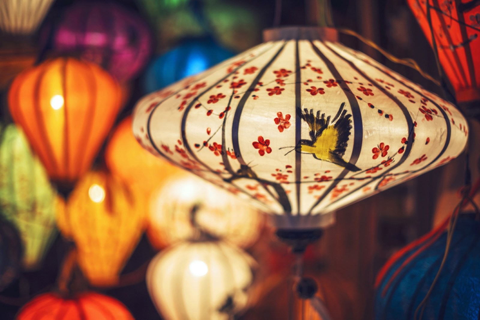 Colourful lantern at Vietnamese market