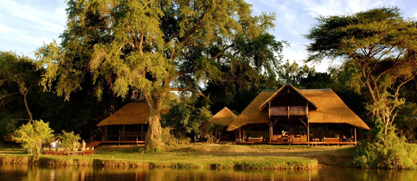 Exterior view of Chiawa Camp in Zambia 