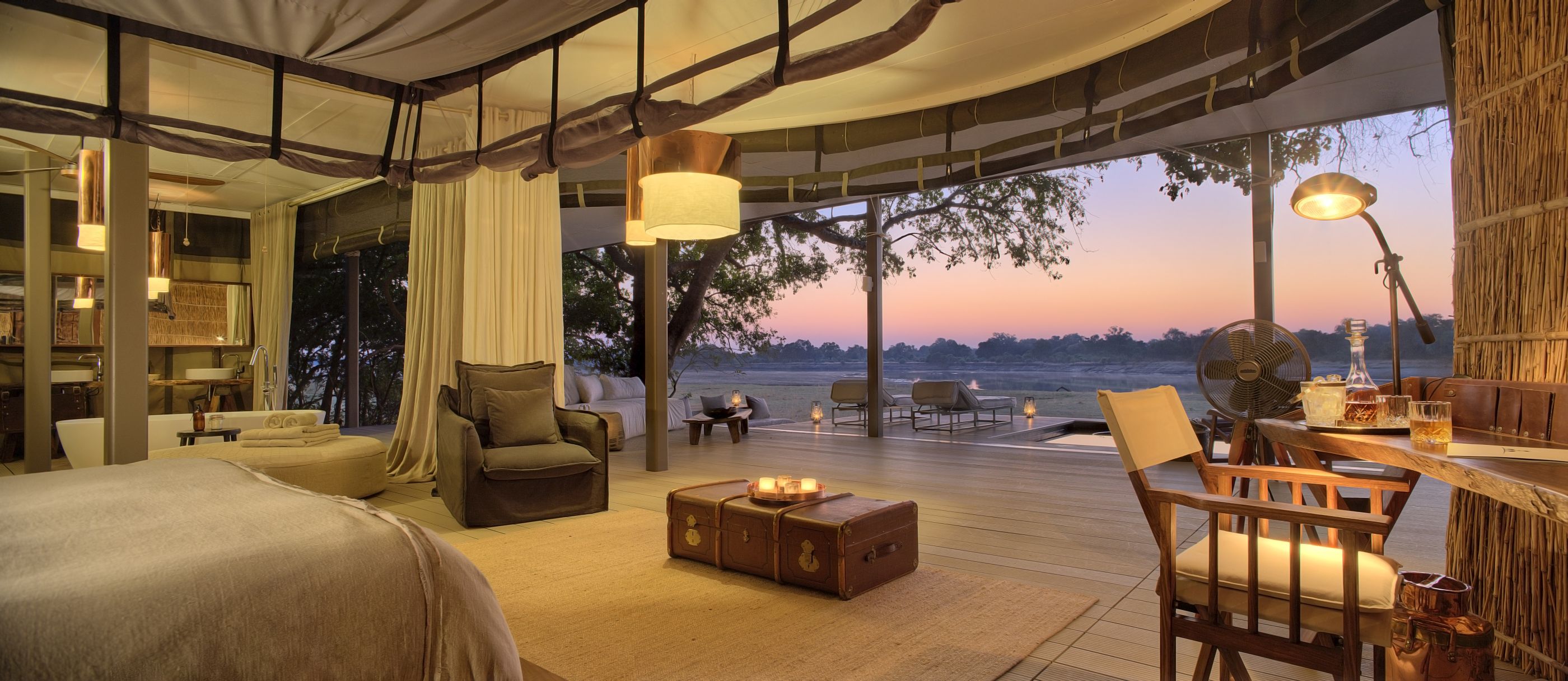 The open view from a room at Chinzombo