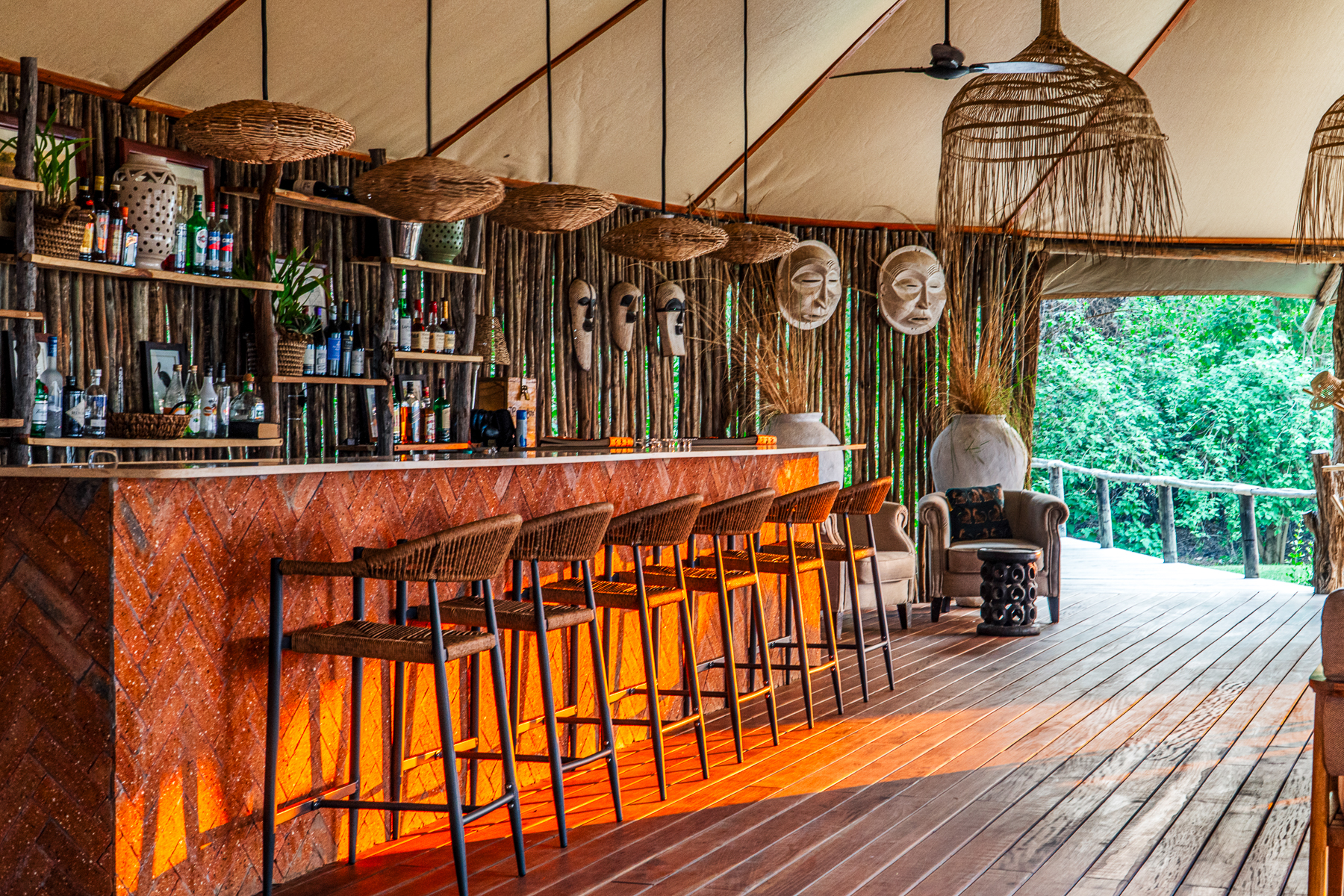 Bar at Dulini Anabezi in the Lower Zambezi National Park