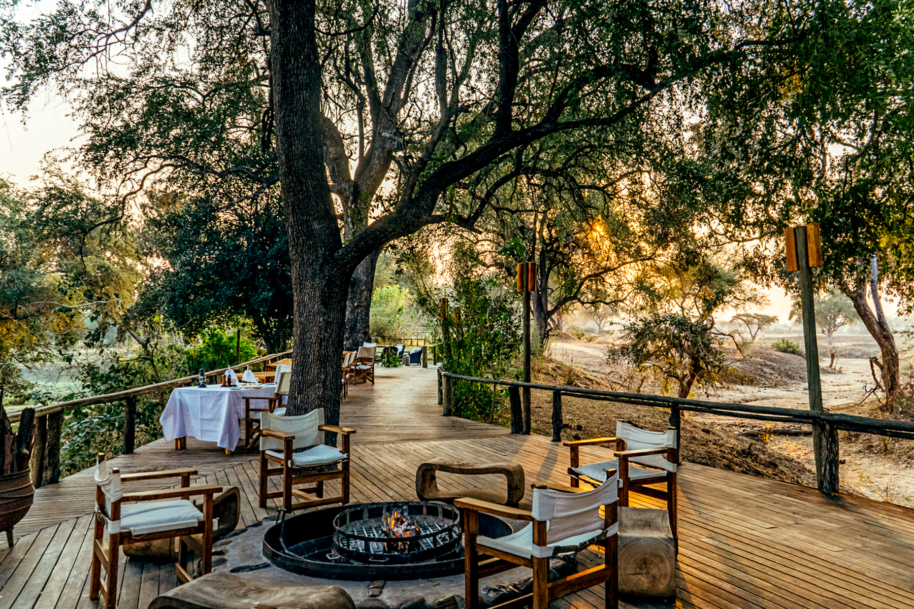 Firepit at Dulini Anabezi in the Lower Zambezi National Park