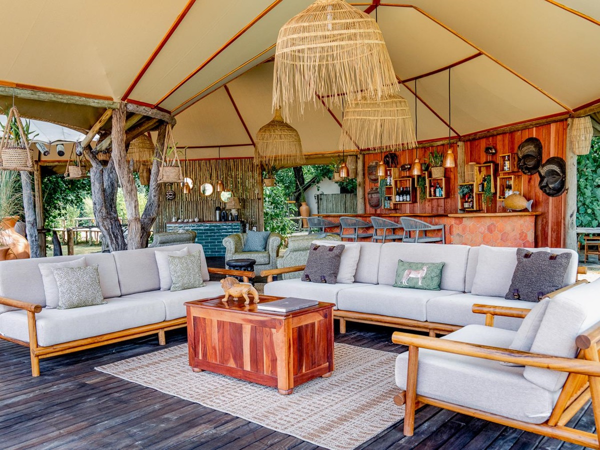 Mushika tent living area at Dulini Anabezi in the Lower Zambezi National Park