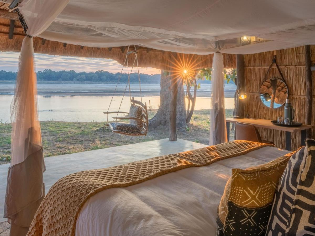 View from luxury chalet at Kakuli Bush Camp in Zambia's South Luangwa National Park