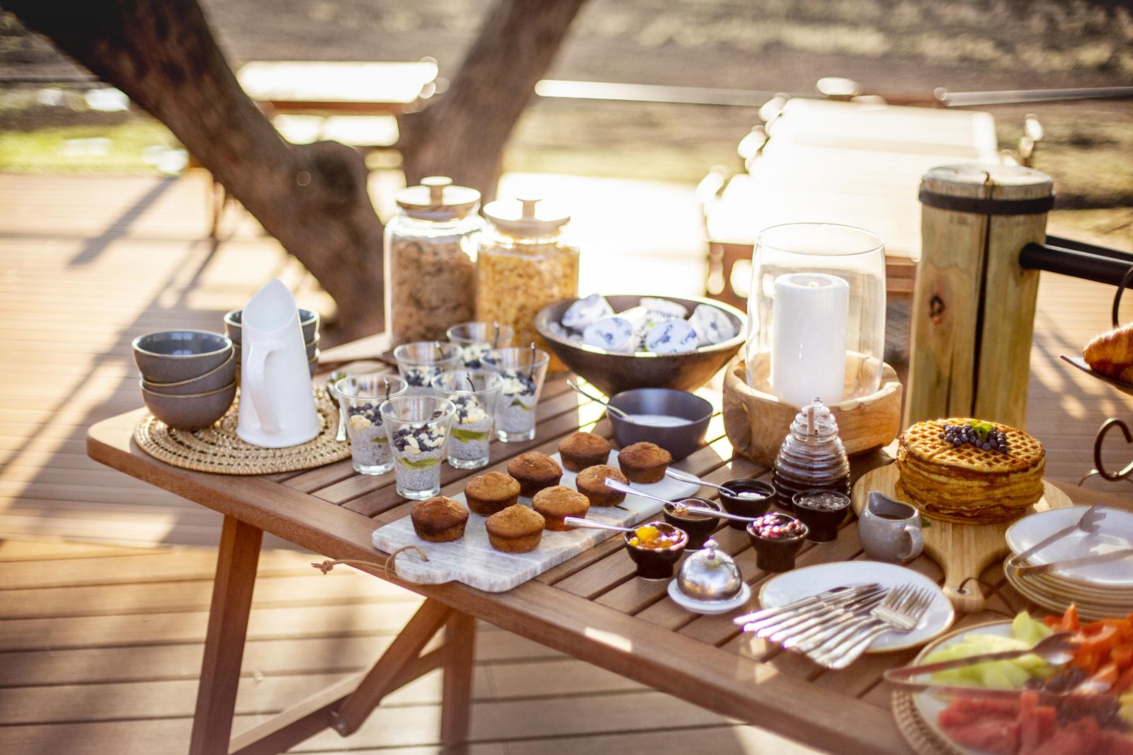 Food and drink at Puku Ridge camp in the South Luangwa National Park