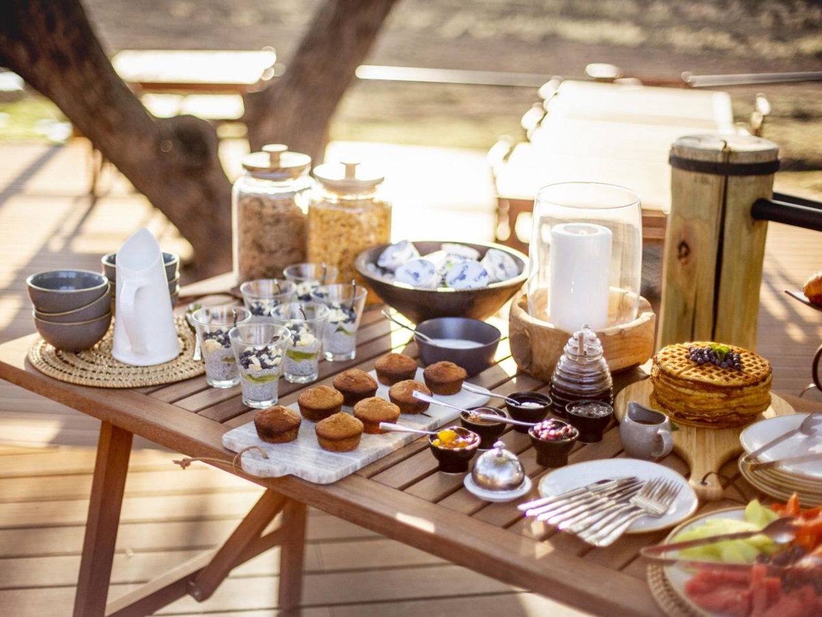 Food and drink at Puku Ridge camp in the South Luangwa National Park