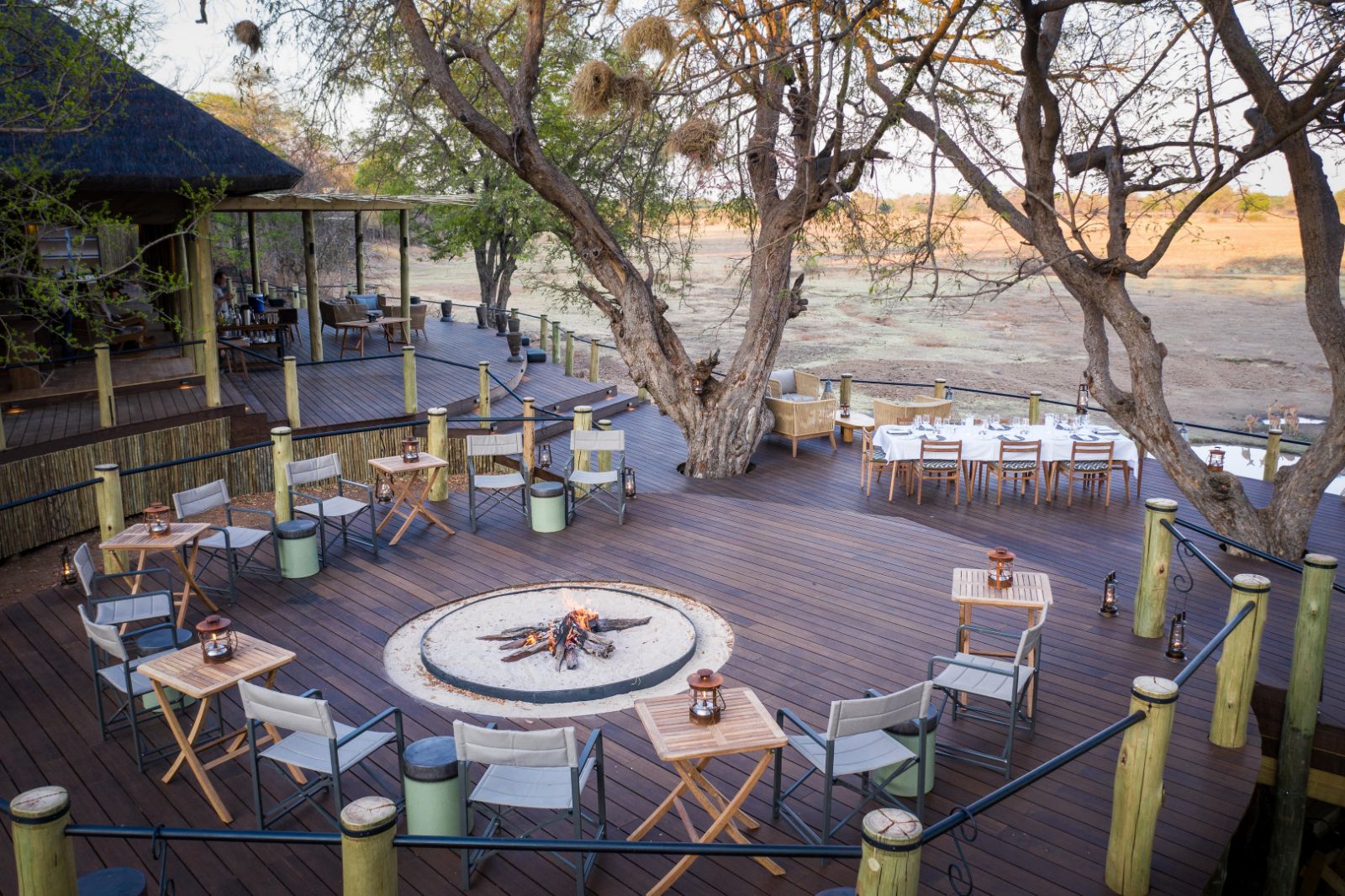 Firepit at Puku Ridge camp in the South Luangwa National Park