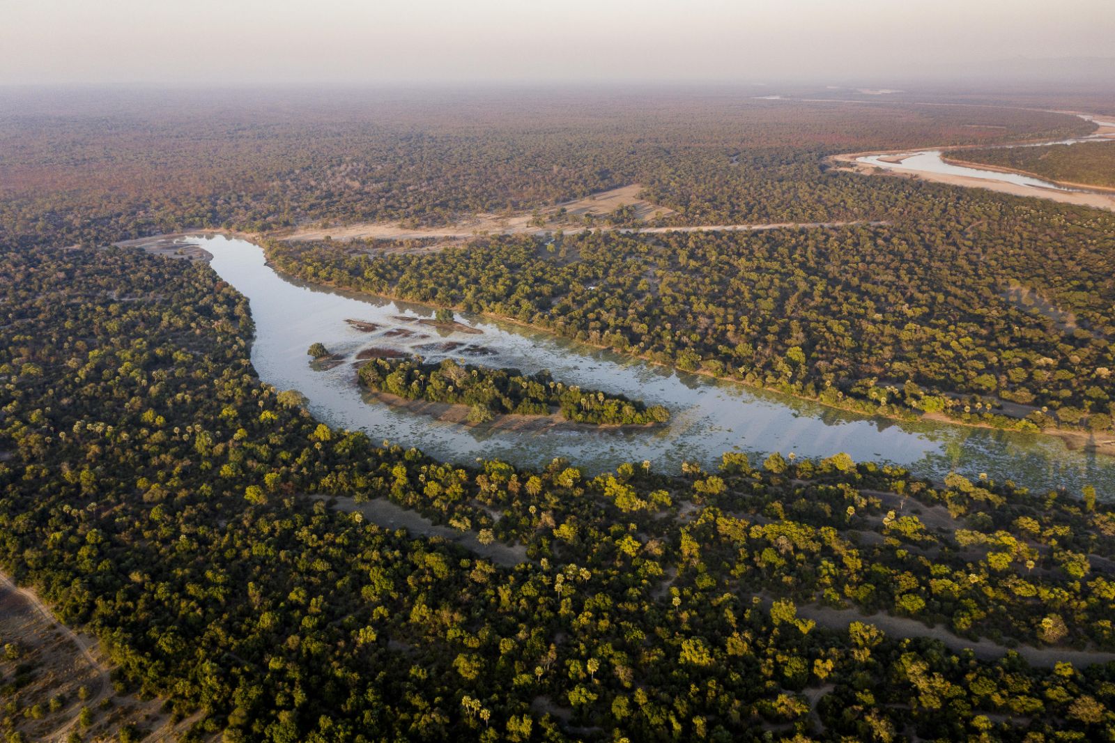 An aerial view of Sungani in the South Luangwa National Park