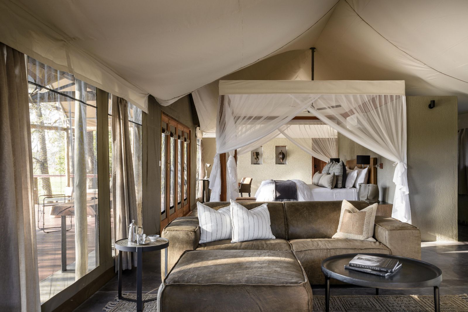 Director's tent at Sungani camp in the South Luangwa National Park