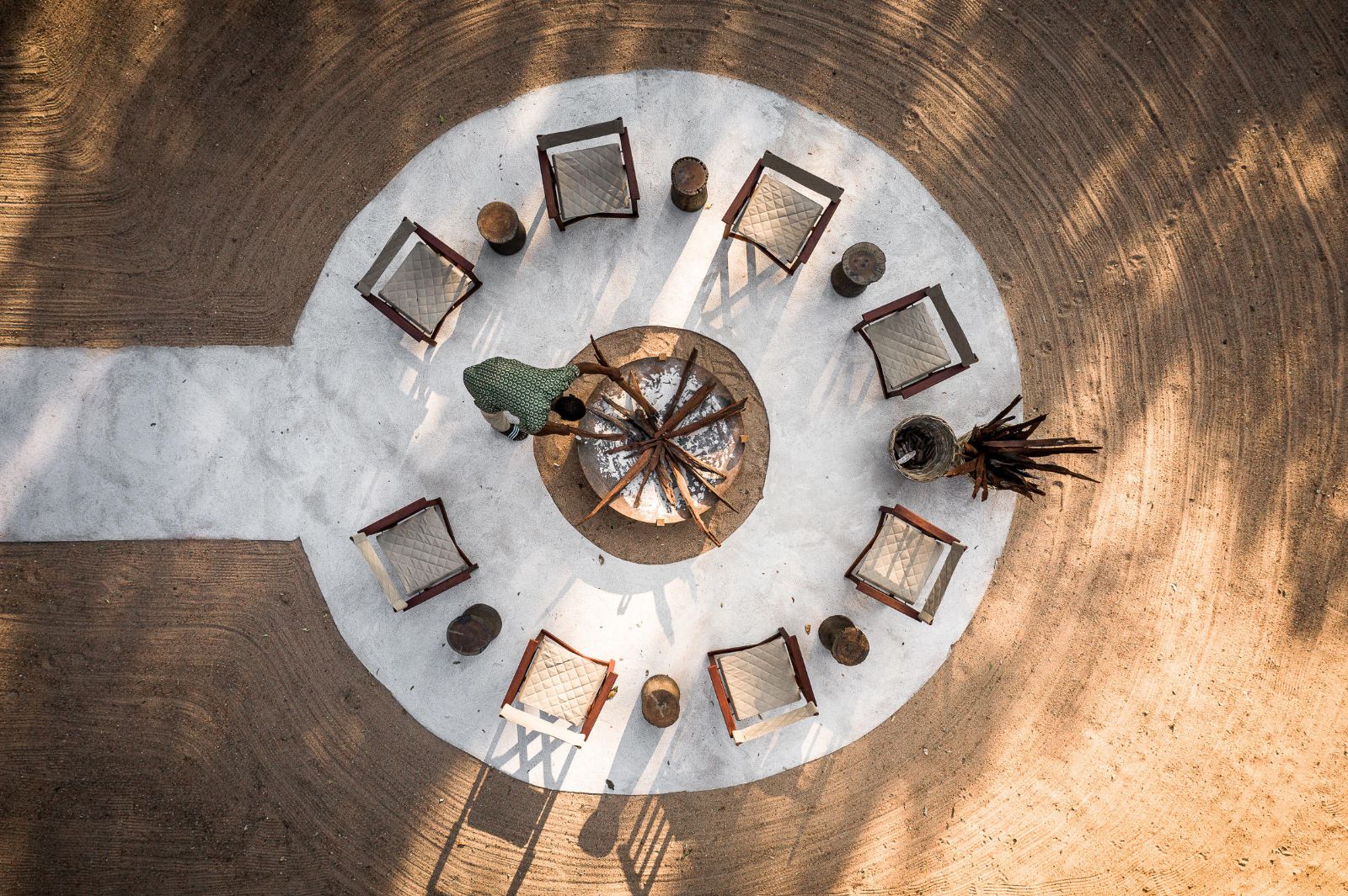 Firepit at Sungani camp in the South Luangwa National Park