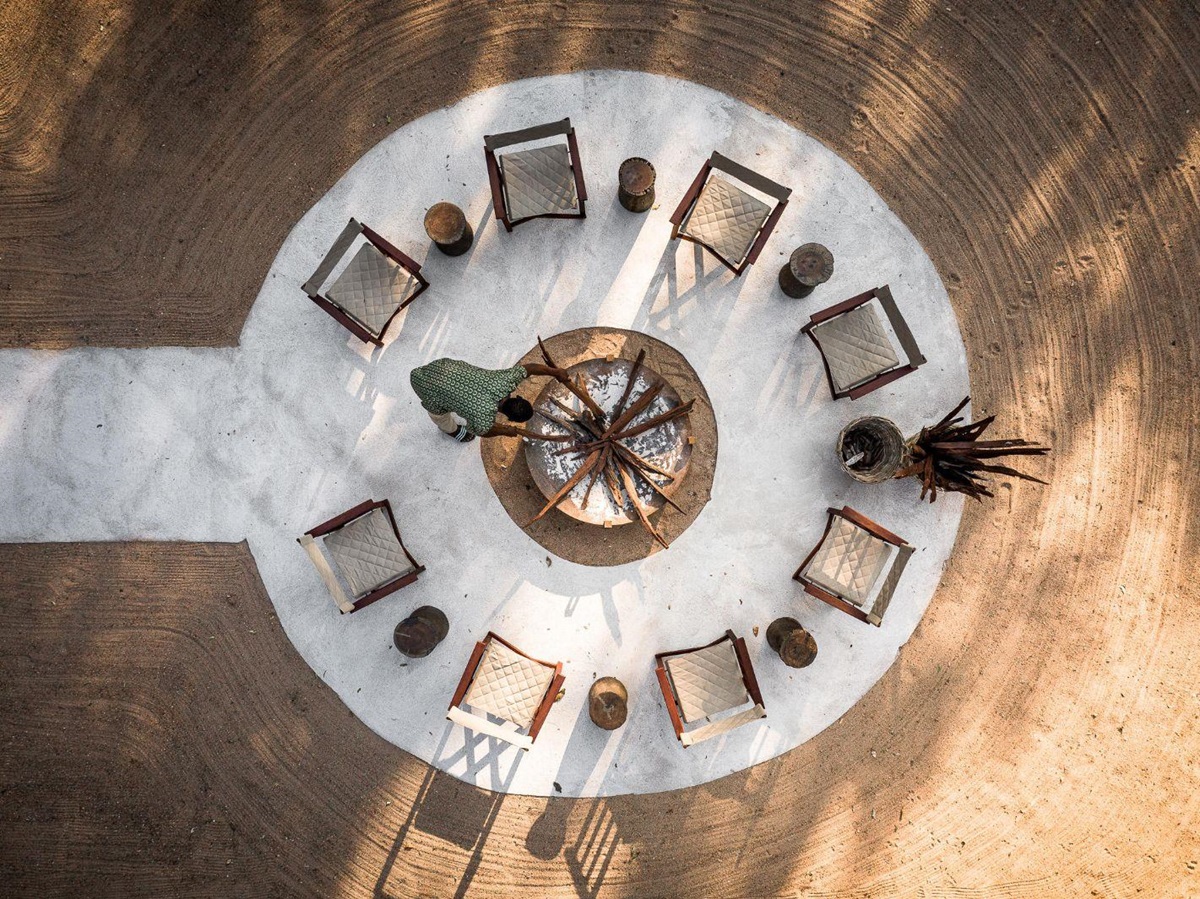 Firepit at Sungani camp in the South Luangwa National Park