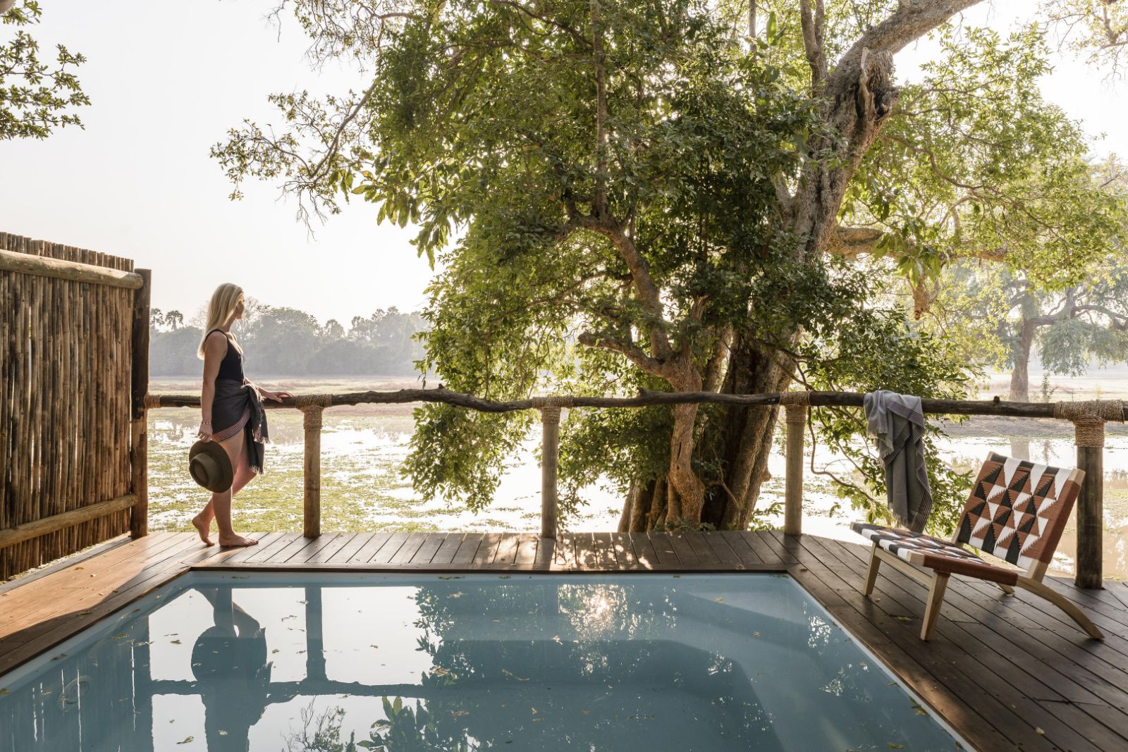 Guest tent pool at Sungani camp in the South Luangwa National Park